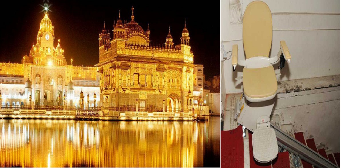 Special Lift for elderly and disabled, installed in the Golden Temple