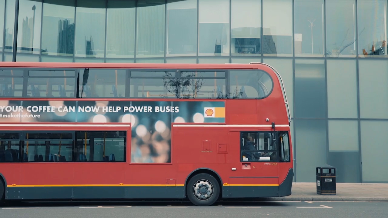 coffee powered buses