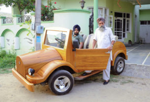 Amandeep's wooden car