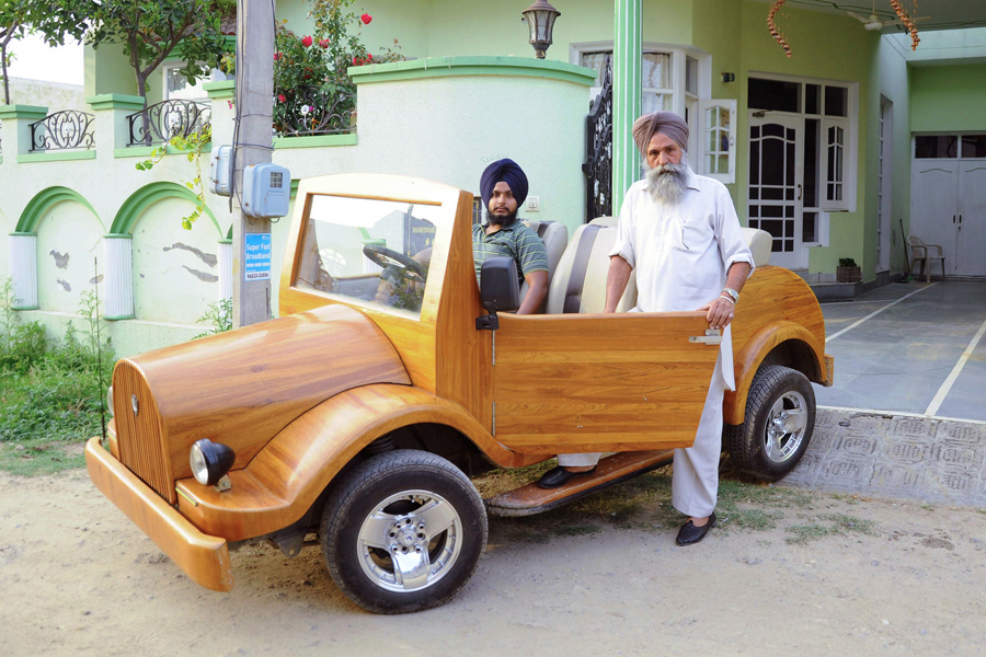 Amandeep's wooden car