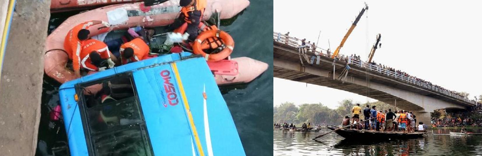 Murshidabad: Bus collapses in river, 38 dead