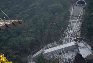 bridge collapse in Colombia