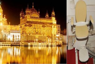 Special Lift for elderly and disabled, installed in the Golden Temple