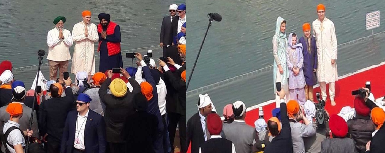 Canadian PM Justin Trudeau arrives at Golden Temple in Amritsar